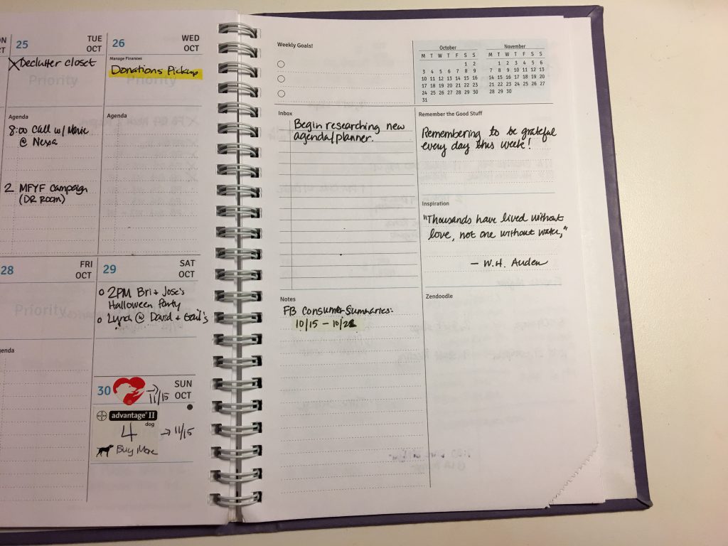 2016 Agendio Weekly Spread
